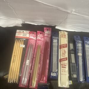 Lot of 9 Susan Bates Knitting Needles Double Point Mixed Sizes